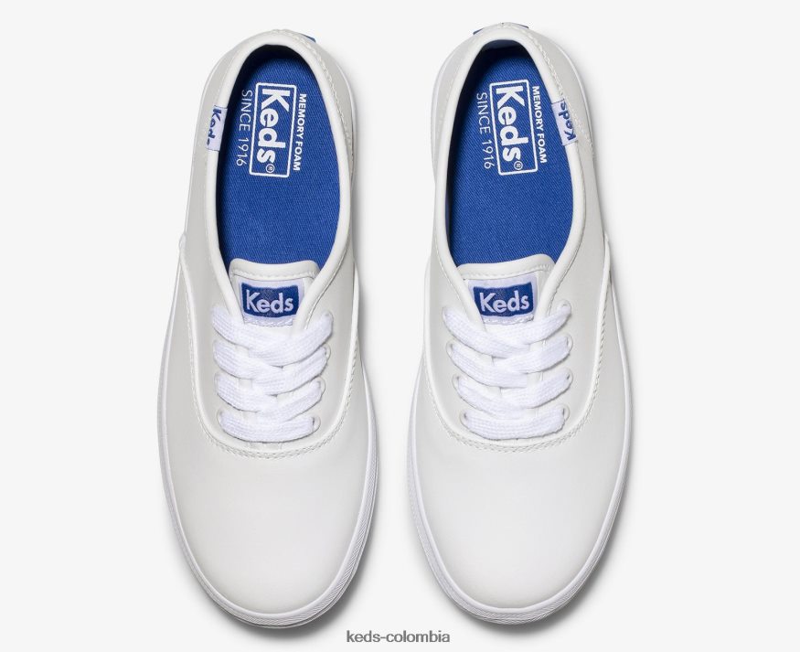 RF0RND229 zapatillas campeon cvo cuero cuero blanco niño grande Keds