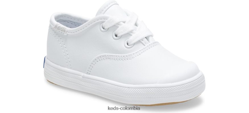 RF0RND231 tenis campeones con puntera cuero blanco niño pequeño Keds