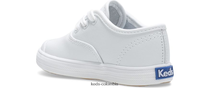 RF0RND231 tenis campeones con puntera cuero blanco niño pequeño Keds