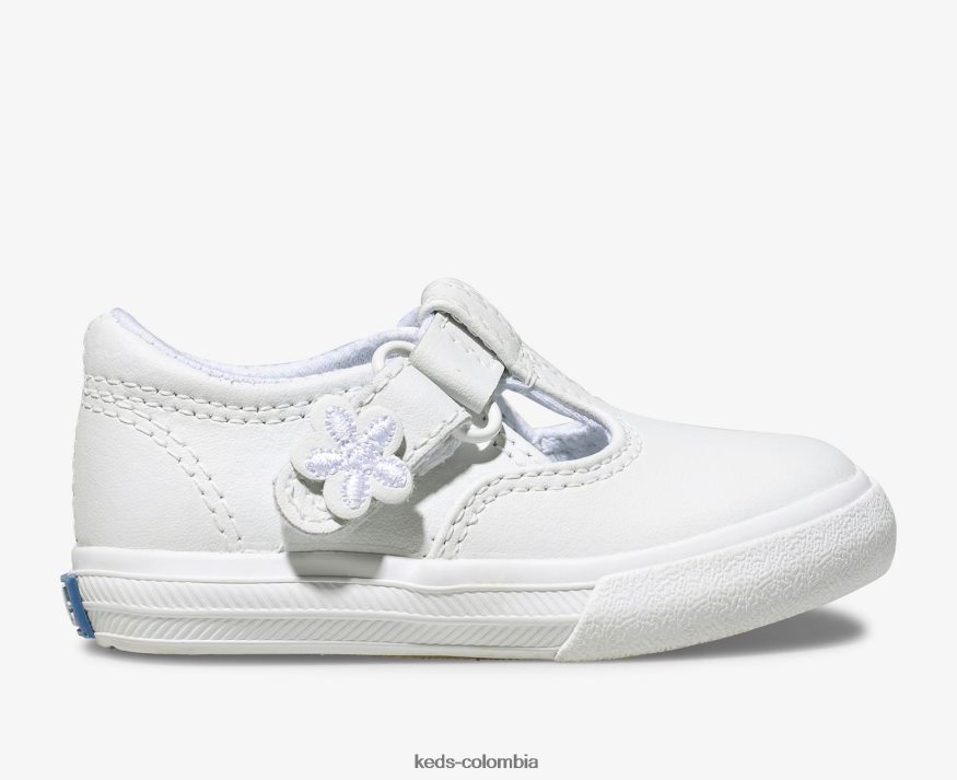 RF0RND237 zapatillas daphne de piel con tira en T suave niño grande Keds