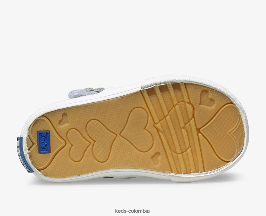 RF0RND237 zapatillas daphne de piel con tira en T suave niño grande Keds