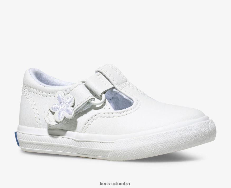 RF0RND237 zapatillas daphne de piel con tira en T suave niño grande Keds